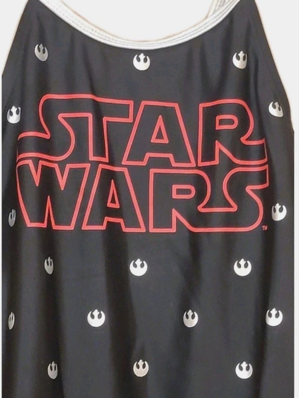 Star Wars Girls Black Red Silver Rebel Alliance Starbird Bathing Swim Suit MED